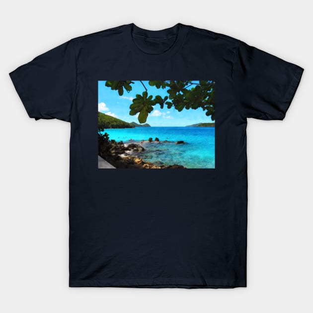 St Thomas VI - Peaceful Beach St. Thomas T-Shirt by SusanSavad